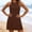 Brown, variant on IUYRTFE Women's Sleeveless Crew Neck A Line Mini Dress Loose Fit Solid Color Summer Shift Dress