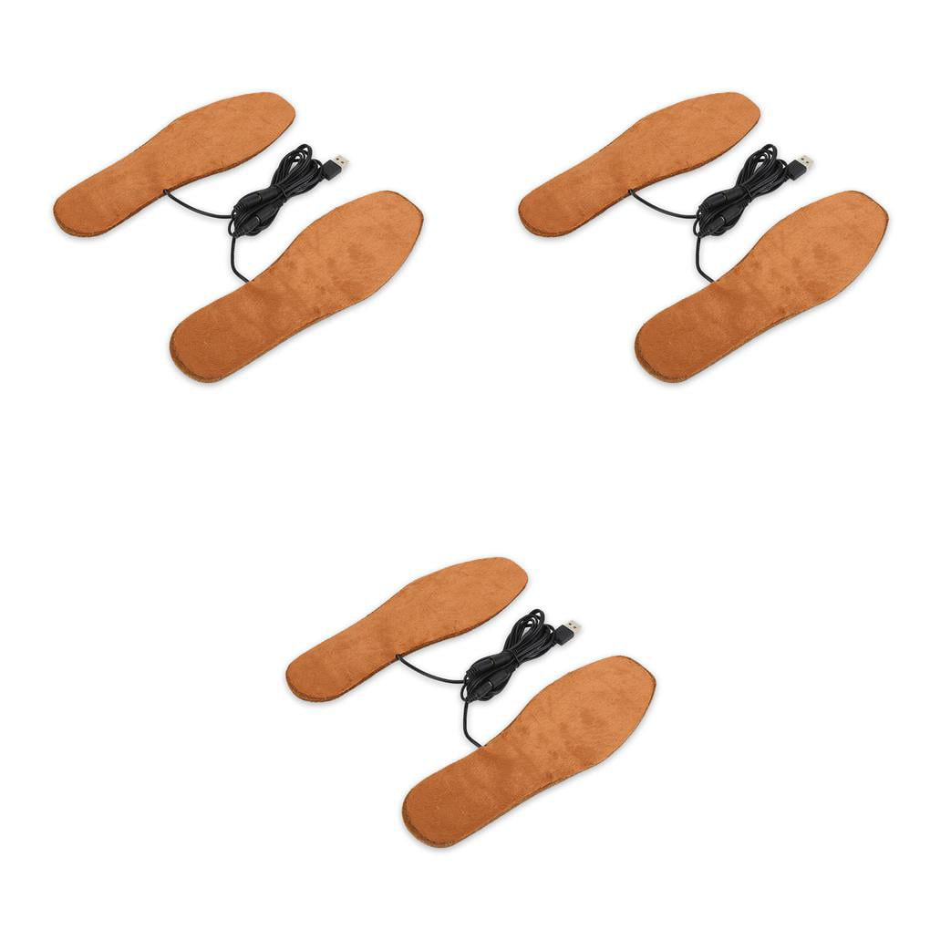 USB Heating Electric Heated Unisex Shoe Insoles Heater Winter Feet Warmer Pad Fs 