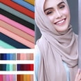 thumbnail image 2 of Chiffon Scarf Hijab Wrap Printe Solid Color Shawls Headband Muslim Hijabs, 2 of 6