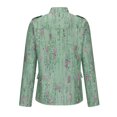 thumbnail image 5 of Herrnalise Jackets For Women Fashion Winter Casual Print Button Long Sleeve Tops Jacket Hoodles Coat Shackets For Women 2024 fall Green,XXXXL, 5 of 6