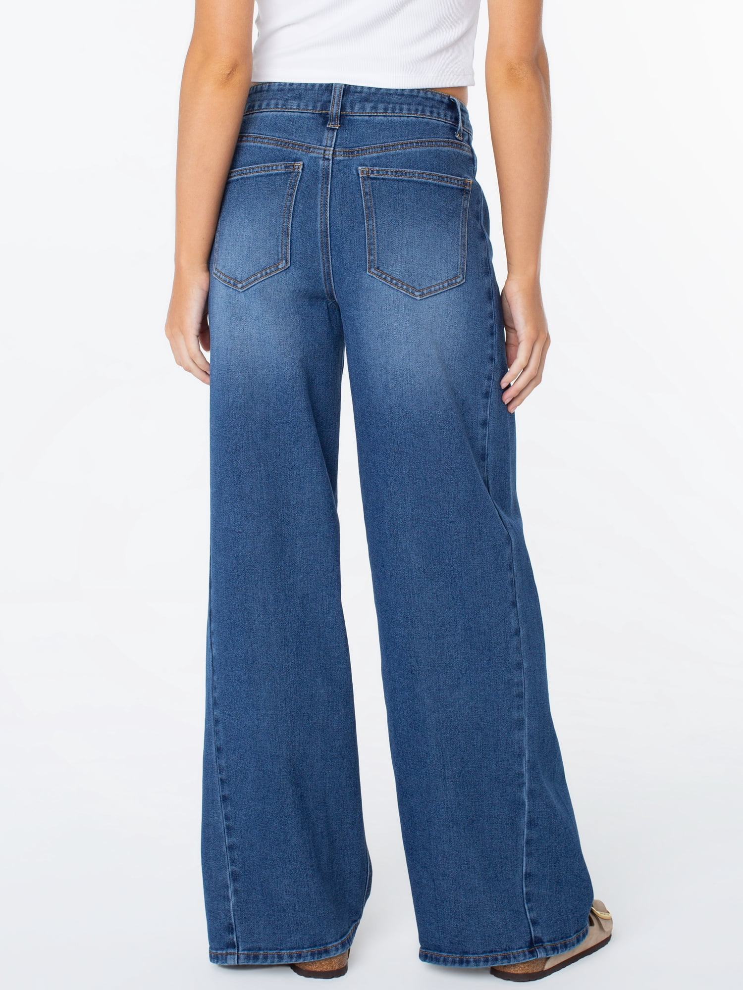 Celebrity Pink Women's and Women's Plus Wide Leg Jeans, Sizes 1-24