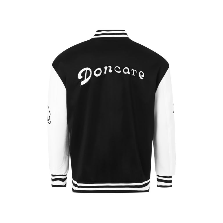 FOCUSNORM Men's Vintage Varsity Jacket Casual Letter Print