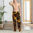 thumbnail image 2 of Xecao Orange Lightning Print Men's Straight Lounge Pajama Pants - The Ultimate in Comfortable Sleepwear-X-Large, 2 of 6