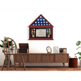 thumbnail image 2 of ILOT Flag Certificate Display Case for American Veteran Burial Flag Military Flag Display Case Funeral Flag Solid Wood Flag Shadow Boxes to Fit a Folded 5'x9.5' American Flag with Polished Plexiglass, 2 of 2