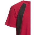 thumbnail image 2 of Expert Brand USA-Made Men's Oxymesh™ Athletic Colorblock Crewneck T-Shirt, Red/Black, 2XL, 2 of 2