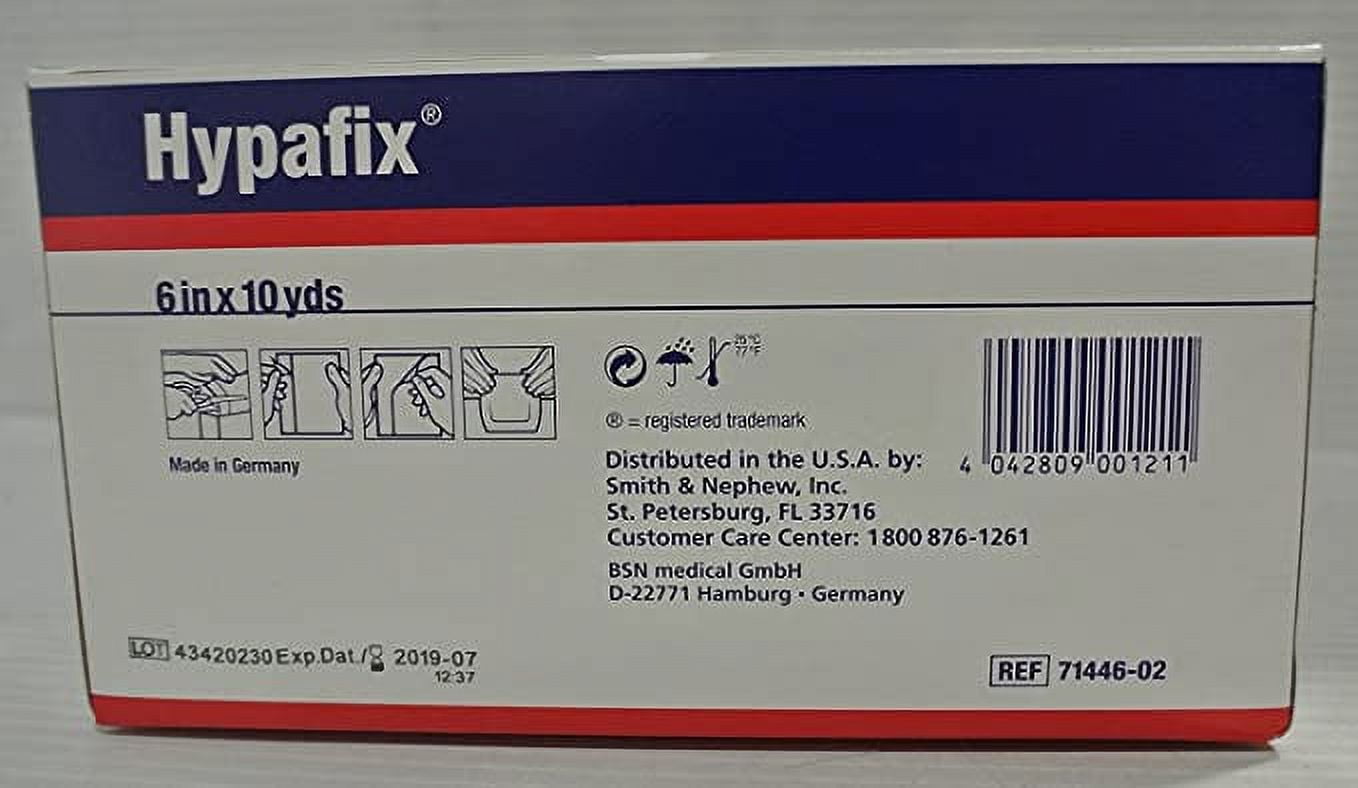 BSN Medical Hypafix Dressing Retention Sheet Roll 6"x10 Yards | Surgical Tape | Medical Adhesive Tape Wound Care | Non-Irritating First Aid Tape | Self-Adhesive Hypoallergenic Tape for Sensitive Skin