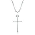 thumbnail image 3 of GKNET Men Women Stainless Steel Cross Pendant Necklace Chain Delicate Jewelry Gold Plated Gift-Gold, 3 of 8