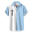thumbnail image 1 of DGMIOCS Blouse pour Homme Coupe Ajustée Anti-Rétrécissement Tenue de Travail Bleu Pâle L, 1 of 3