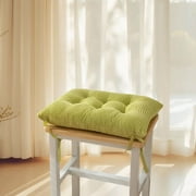 Premium Outdoor Seat Cushions 24x18 Thickened Corn Velvet Student Seat Cushions Office Classroom Cushions Insulation Rectangular Strap Seat Cushions Green