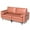 Coral Pink, variant on Costway Modern Loveseat 2-Seat Sofa Couch w/ 2 Bolsters Side Storage Pocket Coral Pink