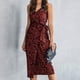 thumbnail image 5 of Falda de tirantes de mujer con abertura y estampado de tirantes de longitud media para mujer Fridja  hj5643, 5 of 7