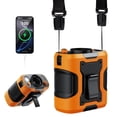 thumbnail image 1 of Ventilador de cintura portátil KIMMOO con luz, 100 velocidades, 13500 RPM, naranja, 1 of 9