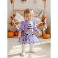 thumbnail image 6 of BemeyourBBs Baby Girl Halloween Outfit Pumpkin Long Sleeve Romper Bow Tulle Skirt, 6 of 9