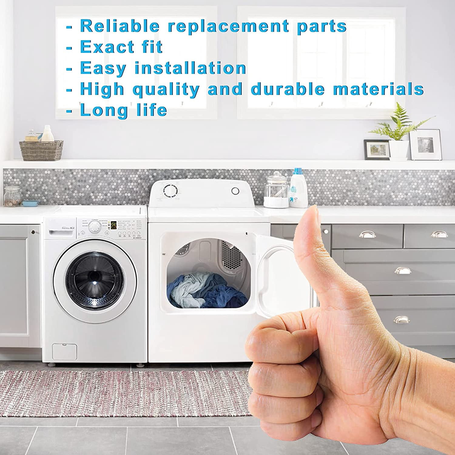 HQRP 2-Pack Dryer Lint Filter for LG 5231EL1003B, 5231EL1002E, 5231EL1003E Replacement