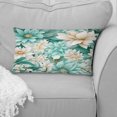 thumbnail image 2 of Designart "Boho Emerald Dahlia Dream" Floral Printed Throw Pillow, 2 of 5