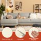 thumbnail image 3 of Cinta de Parches de Cuero Uxcell para Muebles, Kit de Reparación de Cuero Autoadhesivo de Vinilo de 3.2 x 61 pulgadas, Blanco Lechoso, 3 of 6
