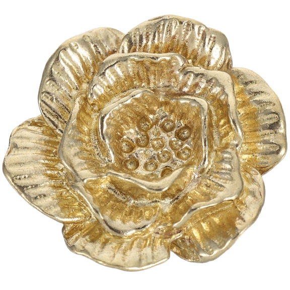 OULII Vintage Brass Rose Flower Knobs Durable Hardware for Furniture