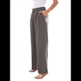 thumbnail image 2 of Pantalones de Vestir de Pierna y Cintura Alta para Mujer. Marrón M, 2 of 7
