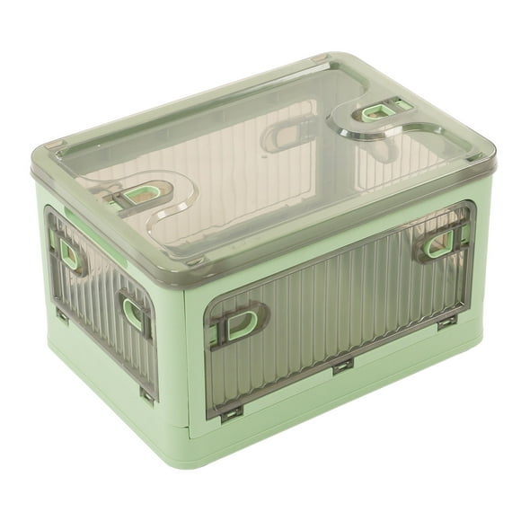 Plastic Storage Box, Folding Closet Organizers Storage Box, Durable Translucency Small Stackable Storage Bins With Removable Wheels, Storage Containers For Living Room Bedroom