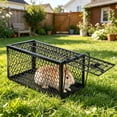 thumbnail image 7 of BPPEG Live Rat Trap Indoor/Outside - Squirrel Trap for Chipmunk, Small Rabbits, Weasel and Similar-Size Rodents, Fully Assembled, Black, 5x5x9", 7 of 7
