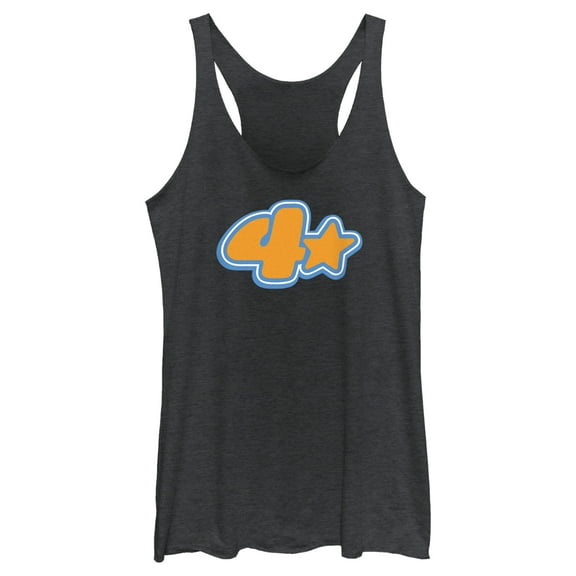 Women's Turning Red 4* Logo Racerback Tank Top Black Heather X Small