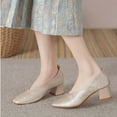 thumbnail image 6 of Gold Women'S Vintage Style Mary Jane Shoes - Low Heel Square Toe Comfortable Flats With Soft Leather, 6 of 9