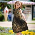thumbnail image 6 of Lafuoo Palatial Gold Pattern Horse Pattern Girls' Small Flying Sleeve Nightdress, Suitable for Girls' Round Neck Pajamas and Robes-Medium, 6 of 9