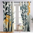 thumbnail image 3 of Leaf Curtains For Bedroom, Abstract Leaves Drapes, Boho Botanical Blackout Curtains For Living Room Home Decor, Patterned Grommet Drapes 52"W x 96"L, 3 of 6