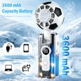 thumbnail image 4 of KIMHY Portable Fan with Cooling Plate, 3600 mAh Handheld Turbo Fan with LED Display, Personal Neck Fan with LED Light for Traveling, Camping, Concert, 4 of 10