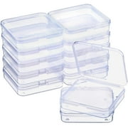 SATINIOR 12 Pack Clear Plastic Beads Storage Containers Box with Hinged Lid for Beads and More (1.38 x 1.38 x 0.71 Inch) 1.38 x 1.38 x 0.71 Inch
