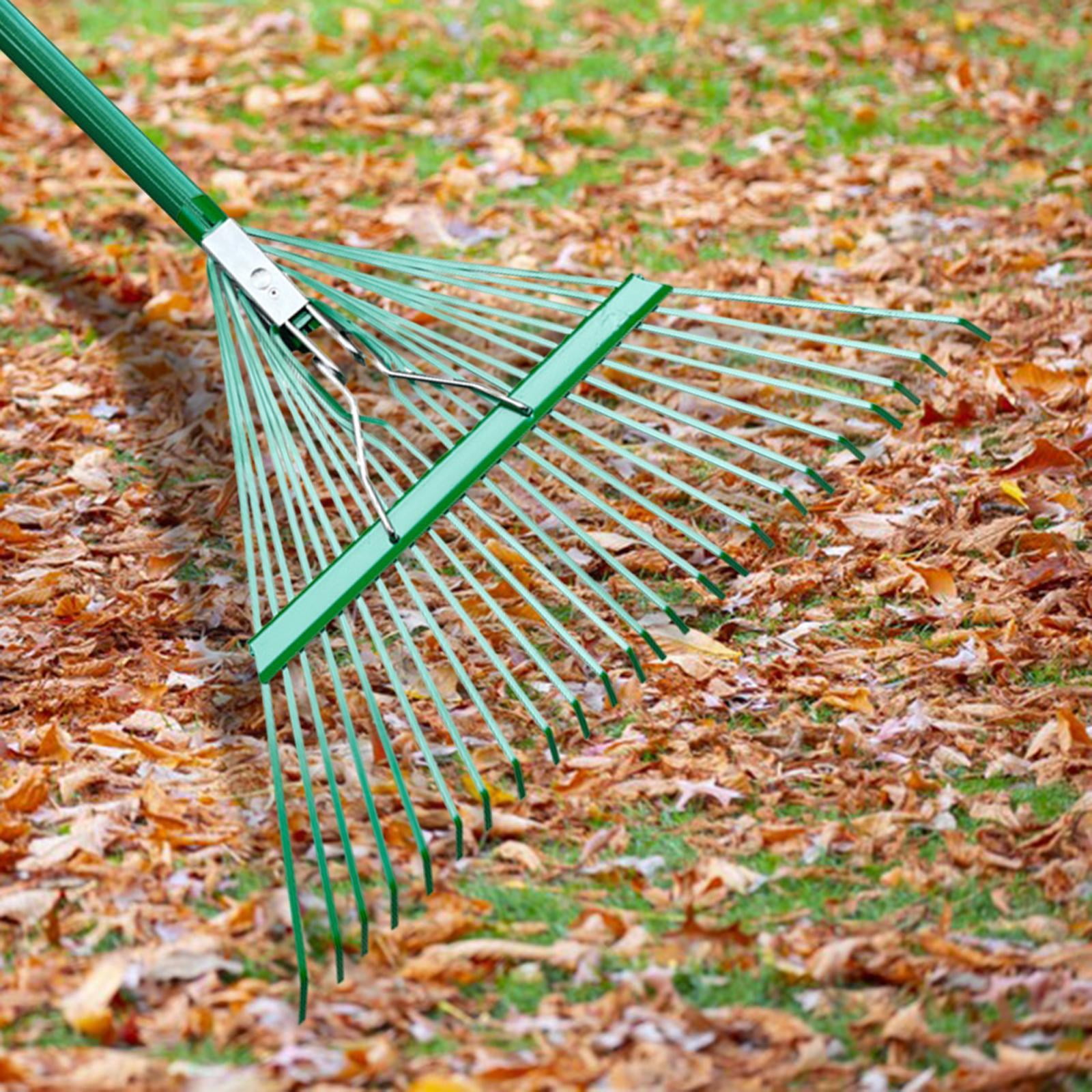 figatia Garden Leaf Rake Head Directly Replace Versatile Accessories 24 Tines Fallen Leaves Rake Gardening Tool for Yard Roof Outdoor