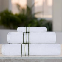 BNM Turkish Cotton Luxury 3 Piece Towel Set, Forest Green