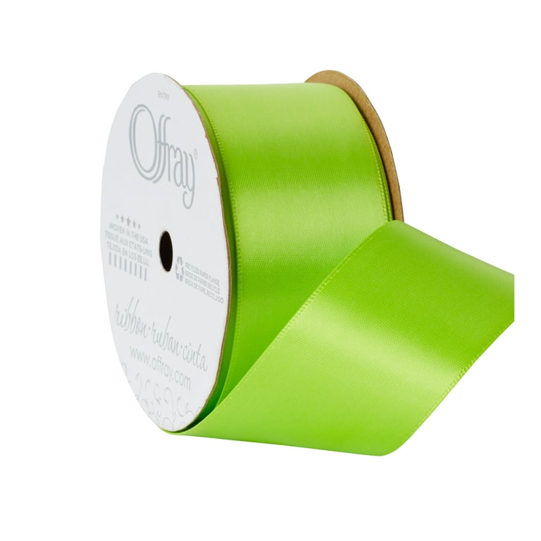 LEEQE Double Face Apple green Satin Ribbon 18 inch X 100 Yards