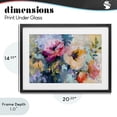 thumbnail image 4 of Stupell Industries Modern Vibrant Florals Brushed Abstract Black Framed Print Under Glass, 20 x 14, by Creative Studio, 4 of 8