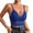 Blue, variant on Women Summer Tops Women Sexy Clothes Rimless Bralette Push Up Sticky Bras Vest Sleeveless Backless Crop Top Club Vintage Bra Vest Workout Top Womens Camisole with Support Bra Warm College Blue M