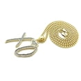 thumbnail image 3 of Hip Hop XO Pendant 3mm 18",20",24" Cuban Chain Necklace, 3 of 3