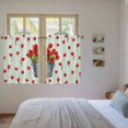 thumbnail image 3 of Red Tulip Flowers Tier Curtains 54 Inch Length, Spring Floral Vintage Drum Country Blue Cafe Short Curtains for Bathroom Over Sink, Small Kitchen Curtain Light Filtering Drapes 2 Panels 27.5"Wx54"L, 3 of 8