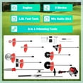 GYZJ 52cc 5In1 Petrol Powered Hedge Trimmer, Chainsaw, Brush Cutter, Pole Saw, Outdoor Tools