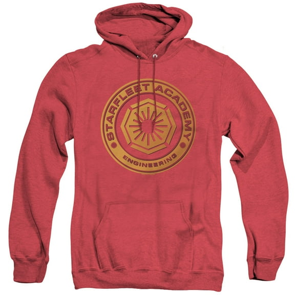 Star Trek Engineering Adult Heather Hoodie Sweatshirt Red
