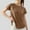 Brown, variant on Open Back Workout Top Shirts - Yoga T-Shirts Cover Up Activewear Exercise Tops for Women,Cover-Up for Women Green L(L)