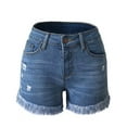 thumbnail image 7 of Denim Shorts for Women Summer Mid Waist Stretchy Comfy Frayed Hem Ripped Jeans Shorts Casual Summer Hot Jean Shorts(XL,Light Blue), 7 of 7