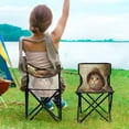thumbnail image 5 of WOBOGO Cat in An Army Coat Camping Chair Convenient Four Corner Backrest Folding Stool Can Hold Up to 220lbs, 5 of 8