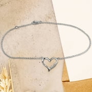 HEIGHTS JEWELERS Open Heart "Hugs And Kisses" Anklet