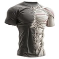 thumbnail image 3 of IWRICH Men's Short Sleeve Funny T Shirt 3D Printed T Shirts Trendy Crew Neck Tshirt Holiday Party Outfits Light Gray L, 3 of 5