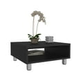thumbnail image 6 of Eclipse 10" H Low Minimalistic Square Coffe Table With Open Storage Black, 6 of 7