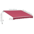 thumbnail image 3 of Auvent rétractable manuel Outsunny 10'x8 ', 3 of 10