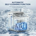 thumbnail image 2 of Electactic Countertop Ice Maker Self-Cleaning Portable Ice Maker Machine with Handle 9 Bullet-Shaped Ice Cubes Ready in 6 Mins 26Lbs/24H with Ice Scoop and Basket Digital Screen (White), 2 of 8
