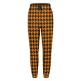 thumbnail image 5 of Women's Sweatpants, Black And Orange Houndstooth Baggy Sweatpants Joggers for Women, Fall Outfits for Women 2024 Lounge Yoga Athletic Workout Pants with Pockets, 5 of 7