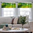 thumbnail image 4 of LALILO Kitchen Curtain Valance Colorful Yellow And Green Rod Pocket Window Curtain 52"x 18" Set of 2, 4 of 5