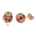 thumbnail image 5 of Airokiy Multicolor Stud Ball Stud Earrings for Women Colorfast Rose Gold Earrings Hypoallergenic Jewelry, 5 of 5